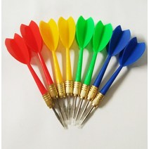 다트 8pcs 무작위 색상 멀티 컬러 플라스틱 다트 바늘 다트 풍선 일반적인 비행 표준 바늘 다트 스틸 다트 다트