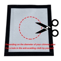 연통 홀잭키트 방염포 방염매트 홀잭 텐트텐트 스토브 잭 내화성 파이프 벤트 액세서리 화재 화상 방지 보, 01 1pcs