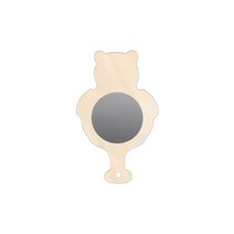 나무거울 곰 5개 손거울 반제품