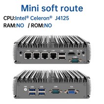 미니 PC YINGCHI 인텔 셀러론 J4125/N5105 팬리스 소프트 라우터 4x i226/i225 2.5G LAN HD 및 VGA 듀얼 포트 방화벽 기기 주식용 컴퓨터 호환, AU, 01 J4125 NO RAM SSD
