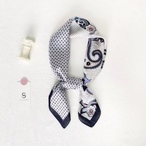 여성 쁘띠 정사각 스카프 간절기