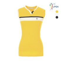 [LPGA] 여성 컬러배색 니트 슬리브리스(L191KV606P)