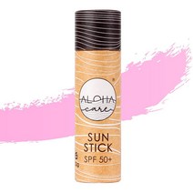 알로하 선스틱 SPF50 서핑용 페이스 미네랄 선크림 친환경포장재 20g (핑크컬러)