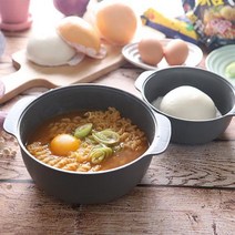 니본 라면용기 쿡앤밥찜기2p세트 전자렌지찜기 신형-라면용기 전자렌지용기 계란찜기 계란찜기, 그레이