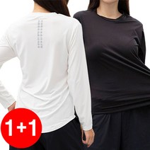 2개 순이들 여성 스포츠 베이직 긴팔 티셔츠