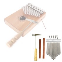 17 Keys Kalimba Thumb 피아노 DIY 키가있는 브릿지 튜닝 해머 액세서리 뮤지컬 키 애호가