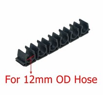 1/4 3/8 6mm 8mm 10mm 12mm 호스 워터 파이프 플로우 벤드 클립 고정 클램프 튜브 엘보 코너 홀더 RO 시스템 전환, [07] Black 12mm