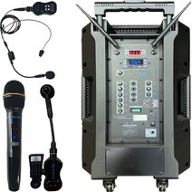국산 포터블 앰프스피커 DY-103AW-STM 행사장 버스킹 강연 색소폰 연주용 무선마이크 2개포함, 핸드마이크 2개