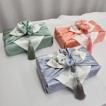 양단 겹 보자기 50 70 90 사이즈 셀프 예단포장보자기 고급선물 넥타이포장, 올리브/크림