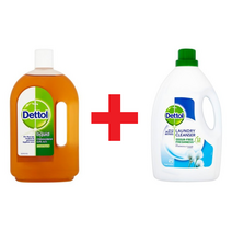 영국 데톨 안티셉틱 액체 살균 소독제 750ml + 데톨 세탁용 항균 클린저 프레쉬 커튼향 750ml Dettol Antiseptic + Dettol Laundry cleanser