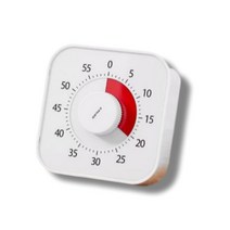 곰문 구글 뽀모도로 타임 시계 타이머 건전지증정, 화이트