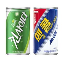 코카콜라 스프라이트 [킨사이다] + [맥콜], 60캔, 185ml, 킨사이다 185mL 30캔+맥콜 190mL 30캔