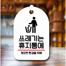 쓰레기 무단 투기 금지 안내 경고문 녹화중 표지판 부착 휴지통 CCTV 푯말 투척 환경, 화이트