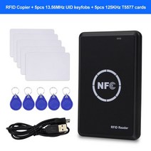 아파트 현관 키 복사 RFID 스마트 칩 카드키 복제 기기 기 기 125khz key fob nfc 리더기 작가 13.56mhz 암호화된 프로그래머 usb uid t5577, rfid 복사기 키 카드
