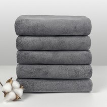 연화삼월 호텔수건 먼지없는수건 고급수건 129g, 다크그레이, 5장