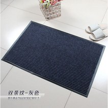 공장 도매 PVC 더블 스트라이프 카펫 포장 횡단보도 호텔 흡수 미끄럼 방지 쿠션 필름 재료 한 벌 주방매트, 엷은 회색