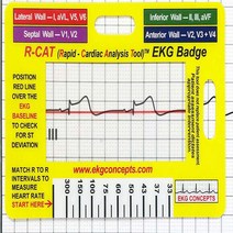 R-CAT EKG Badge Card – Accurately Interpret ECG / EKG Rhythm Strips and 12 Lead EKG Without EKG Cali, 1