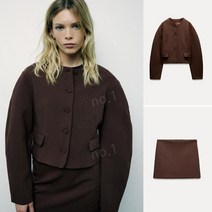 자라 가을 브라운 풍선 자켓 zara