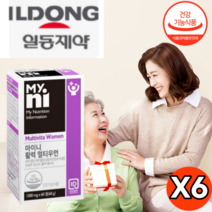 프리미엄 마이니 여자 여성 멀티 비타민 우먼 종합 영양제 활력 에너지 60정X6통 A B C D E 항산화 중년 장년 노년 피부 뼈 체력 30대 40대 50대 20대 다이어트 일동 제 약