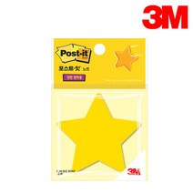 포스트잇 강한점착용 다이컷 노트 76 x 76 mm, 별, 1개
