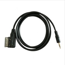 AMI AUX CABLE MMI AMI에서 3.5mm 음악 사운드 오디오 어댑터 아우디 A3 A4 A5 A6 A6 Q3 Q5 Q7 DY001 VW에 적합합니다., Black, 01 Black