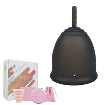 월경컵 생리컵 생리용품 월경컵 세척 출입하기 쉬운 누출 없는 부드러운 세척 소독 (표준 타입 M(세트) 블랙) 月経カップ 生理カップ 生理用品 月経カップ洗浄 出し入れやすい 漏れな