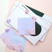 제미포티 벚꽃 사진 미니엽서 2종, 레터링벚꽃