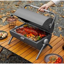 야외그릴 바베큐 캠핑 삼겹살 드럼통화덕, 그레이 1