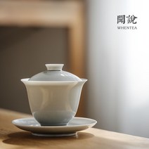 중국 전통 차 세트 일본식 재간단한 삼신 그릇 얇은, 그을음 Sancai 덮힌 그릇