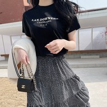 마이시즌 여성용 랜다우너 레터링 반팔티
