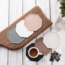 실리콘 디자인 카페 사무실 컵받침 티코스터 찻잔 코스터 카페컵받침 잔받침 코스타 컵받침제작 차매트 컵받침 실리콘컵받침 티코스터 업소용컵받침, 01번 폴리곤 컵받침 11cm 그레이