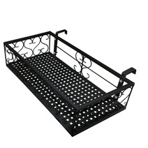 MK 베란다 화분걸이대 일반 창틀용 (직각 60 X 25cm) 창틀고리 2P, 블랙