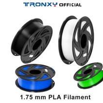 CRUX 1 X5SA FDM 3D 프린터 용 Tronxy PLA 필라멘트 1.75mm 1kg/롤 고무 소모품 소재 10 배 인성 빠른 인쇄, 06 1KG  PLA Black