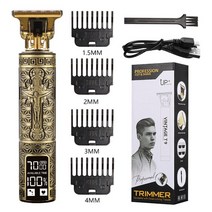 남자 이발기 트리머 바리깡 t9 usb 전기 헤어 커팅 머신 충전식 새로운 헤어 클리퍼 면도기 이발사 전문 수염, 협력사, 가로 질러 가다