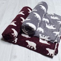 패브릭샵 대폭 단면 보드레폴라폴리스 북극곰 2컬러, 다크퍼플