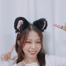 생활일번지 야옹 머리띠 고양이귀, 블랙(078)
