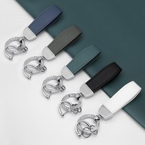 유투카 포터 2 스타렉스 아반떼MD YF쏘나타 i30 그랜저TG 엑센트 차 키케이스 스마트 키홀더 TPU 차 키커버 키링, (추가구매)_가죽스트랩, 실버라인_아이보리