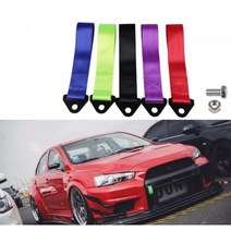 자동차 MOMO 견인스트랩 견인고리 견인후크 악세사리, 레드