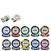 세트 볼마커 카지노칩 10종 옵션단일상품 (중요), 캡 자석클립2매