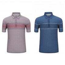 여름스트라이프무늬에가볍고시원한골프티셔츠