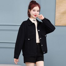 리얼 샷 데님 플러스 양털 자켓 여성 겨울 새로운 중공업 자수 대형 루즈핏 코튼 코트 올 매치 트렌드136324