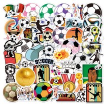 50개 다종 축구 스티커 야외 구기 운동 물컵 스노보드 기타 캐리어 축구 스티커, TT156-축구스티커50B