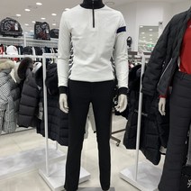 까스텔바작 남성 프린트 배색 방풍 반집업 니트 / BGAWSW212WH