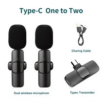 무선 lavalier 마이크 작은 휴대용 오디오 비디오 녹화 미니 옷깃 마이크 아이폰 안드로이드 vlog 라이브 스트리밍 게임 마이크, 일대일