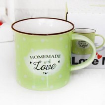 DIW1C05A5 커피잔 러브8oz_그린 1EA 머그컵 물잔 물컵 머그잔 손잡이컵, 도매프리 본상품선택