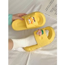 무소음슬리퍼 발망치 치즈슬리퍼, 화이트, M, 1개