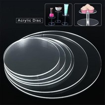 작은 원형 플렉시 유리 투명 플라스틱 시트 아크릴 보드 유기 폴리 메틸 메타 크릴 레이트, 1mm Thick --50pcs+Diameter 7cm