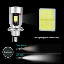 1x 레드 & 블루 엔젤 아이즈 COB 오토바이 헤드 라이트 전구 H4 Led H6 ba20d HS1 LED 오토바이 헤드 램프, [02] BA20D, [01] Angel eye red, 02 BA20D