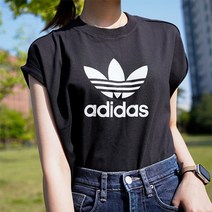 아디다스 클래식 트레포일 로고 크롭티 반팔 티셔츠 반팔티