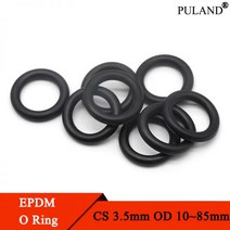 가스켓 기계 호환 부품 오링 10/50Pcs EPDM o 링 CS 3.5mm OD 10 ~ 85mm 산 및 알칼리 저항 내수성 마찰 o-링 블랙, OD 150mm ID 143mm, 50Pcs